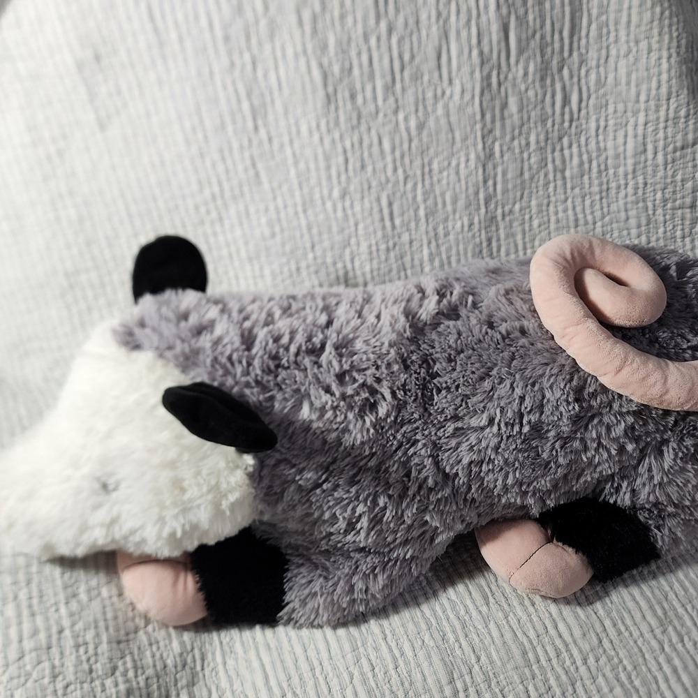 Bass Pro Shops Large Opossum Plush Stuffed Animal Grey White Pink 27 Inch